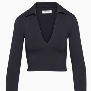 ARITZIA BABATON CONTOUR POLO LONGSLEEVE